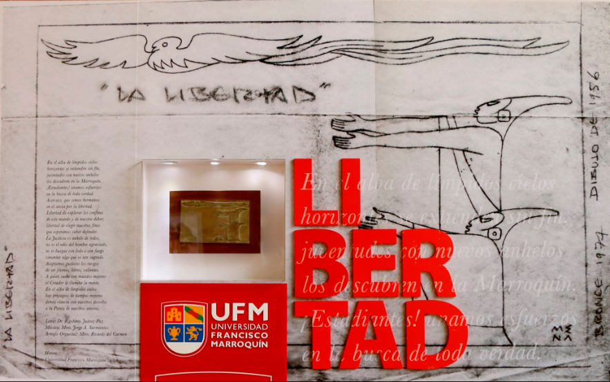Work of art <i>Libertad</i> (Freedom) of Guillermo Grajeda Mena<br>at the Hall Ulysses Dent
